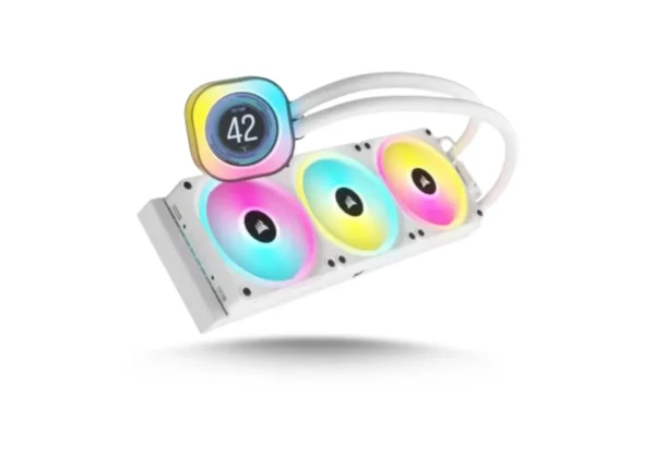 Corsair iCUE Link H150i LCD RGB 360mm CPU Liquid Cooler (White)