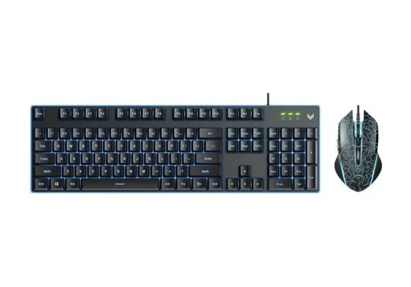 Rapoo V100S – Blue Backlit Mambrane Gaming Keyboard with Mouse-1