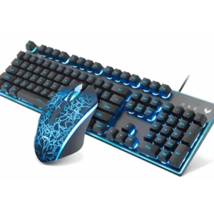 Rapoo V100S – Blue Backlit Mambrane Gaming Keyboard with Mouse-2