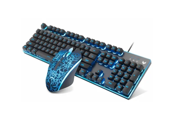 Rapoo V100S – Blue Backlit Mambrane Gaming Keyboard with Mouse-2