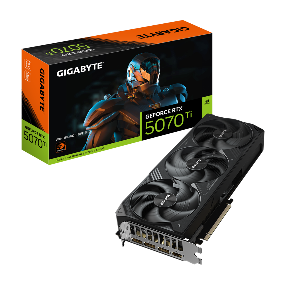 Gigabyte RTX 5070 Ti Windforce SFF 16GB GDDR7 Graphics Card