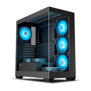 Ant Esports Crystal X7, 7 ARGB Fans, ATX Cabinet (Black)