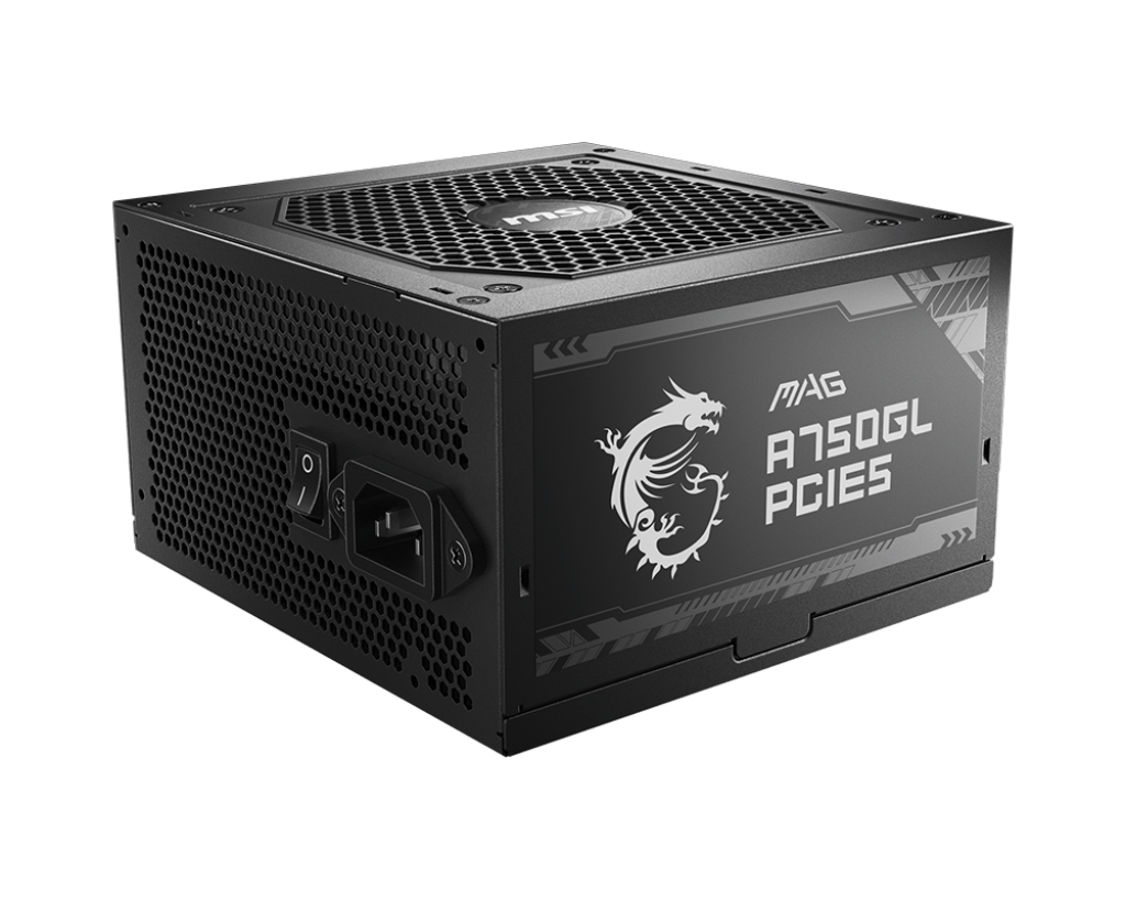 MSI MAG A750GL PCIE 5.1 ATX 3.1 750 Watt 80 Plus Gold Fully Modular Power Supply