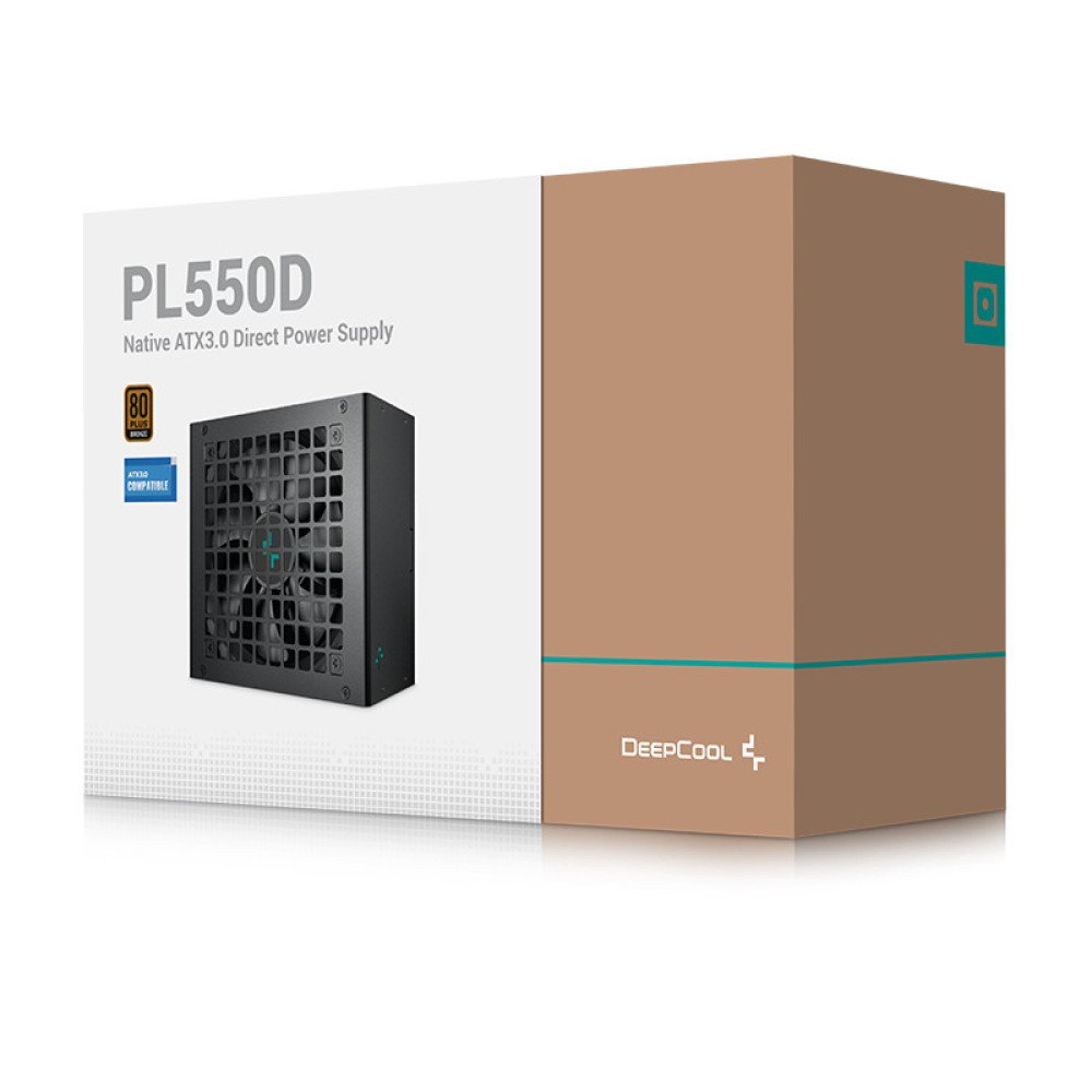 DeepCool PL550D ATX 3.0 550 Watt 80 Plus Bronze Power Supply