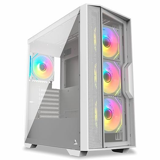 TAG Gamerz Andromeda, 4 ARGB Fans, ATX Cabinet (White)
