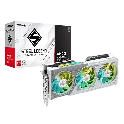 ASRock RX 9060 XT Steel Legend 16GB OC GDDR6 (White)