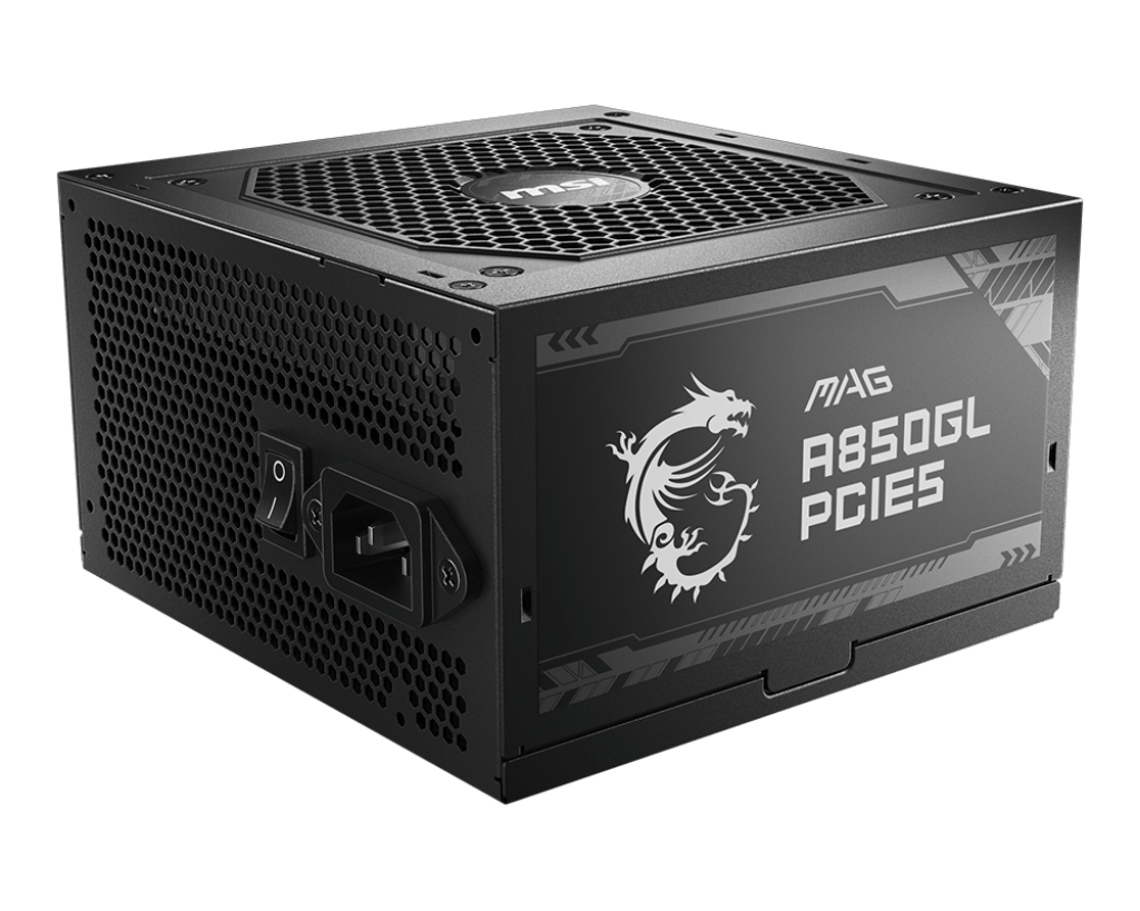 MSI MAG A850GL PCIE 5.1 ATX 3.1 850 Watt 80 Plus Gold Fully Modular Power Supply