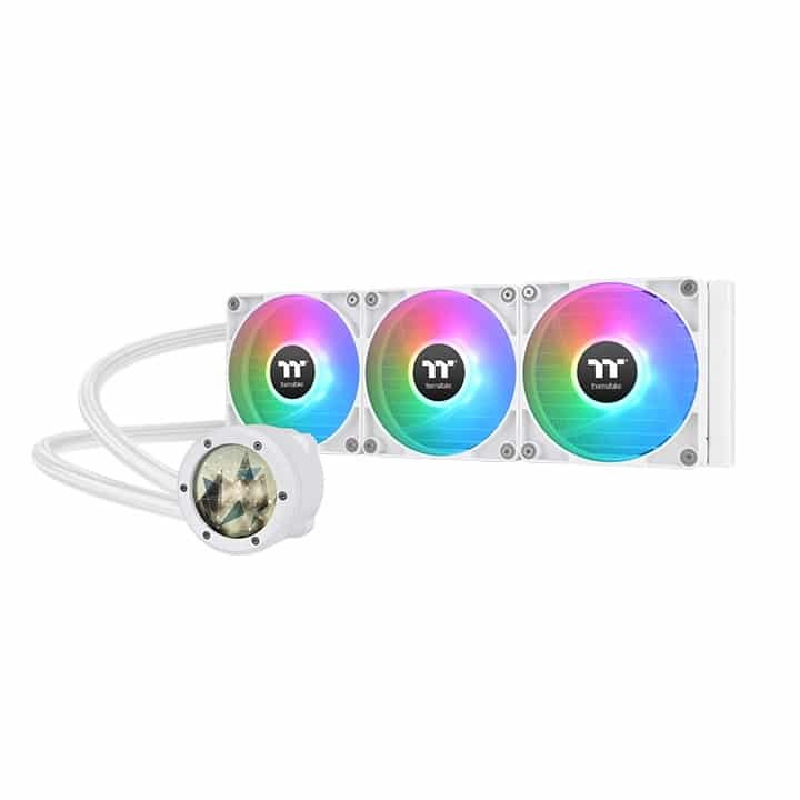 Thermaltake TH360 V2 Ultra ARGB Sync Snow with LCD Display Liquid Cooler (White)