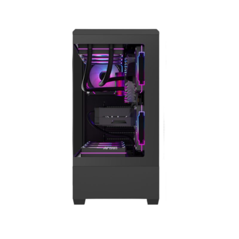 Ant Esports Crystal X6 Lite ARGB Mid-Tower Cabinet – Black - Image 2