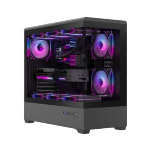 Ant Esports Crystal X6 Lite ARGB Mid-Tower Cabinet – Black