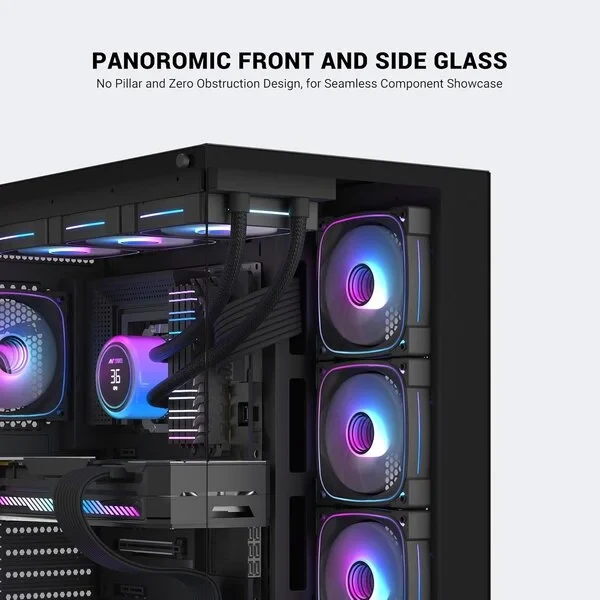 Ant Esports Crystal X7 Pro Max ARGB Mid-Tower Cabinet – Black - Image 2