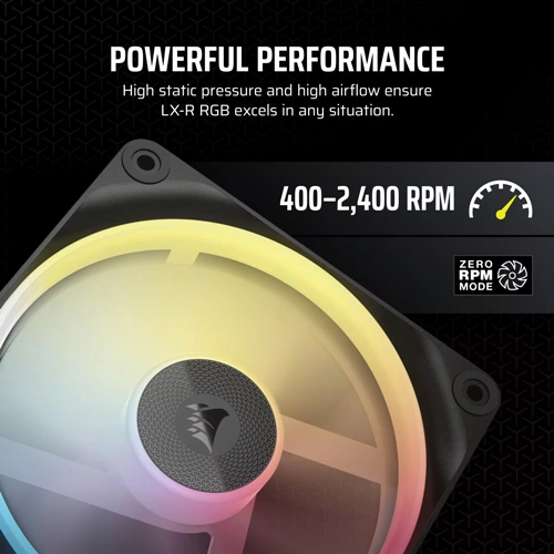 Corsair iCUE LINK LX120-R RGB Reverse Fan – Single Pack, Black - Image 5