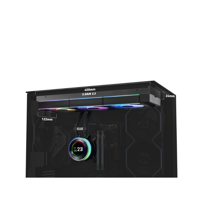 Lian Li HydroShift II LCD-C 360CL RGB Liquid Cooler – Black - Image 3